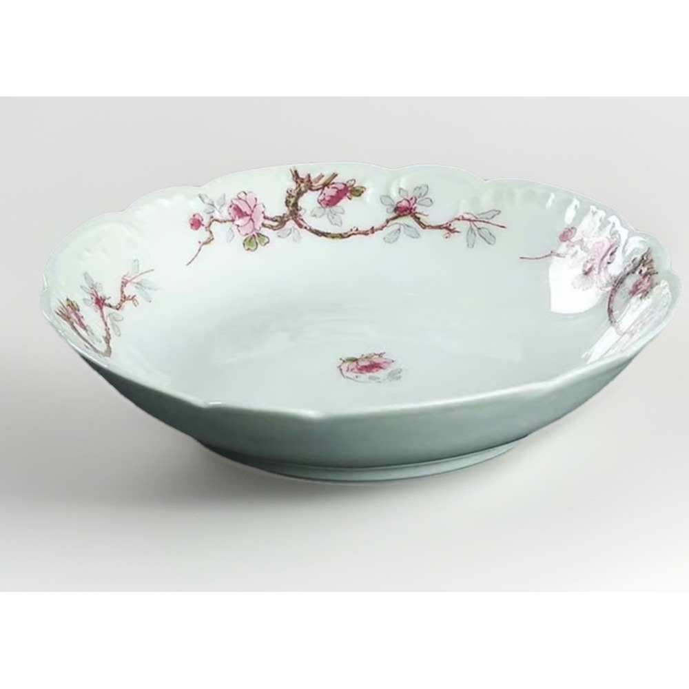 Schleiger 243 Haviland‎ Limoges Fruit Dessert Sauce Bowl Roses Rare Discontinued